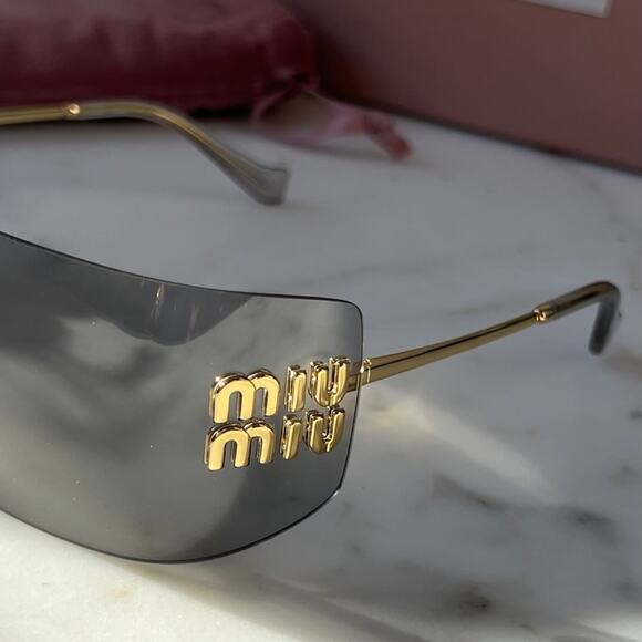 NEW Miu Miu MU54YS Grey Mask Sunglasses main image 2